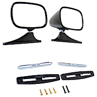 19100 Mirror, Manual Adjust, Manual Folding, Non-Heated, Black, Without Auto-Dimming, Without Blind Spot Feature, Without Signal Light, Without Memory