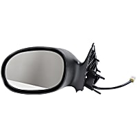 46434 Driver Side Mirror, Power Folding, Non-Heated, Textured Black, Without Blind Spot Feature, Without Signal Light
