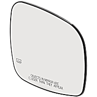 Passenger Side Mirror Glass, Heated, No Blind Spot Feature No Turn Signal Light
