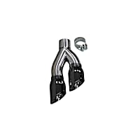 Exhaust Tip - Black, Stainless Steel, Direct Fit, Sold individually