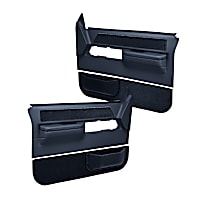 18-36F-DBL Door Trim Panel - Blue, ABS Plastic, Direct Fit, Set of 2