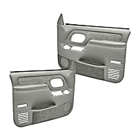 18-59F-LGR Front, Driver and Passenger Side Door Trim Panel - Light Gray