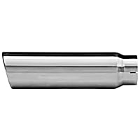Exhaust Tip - Polished, Stainless Steel, Single, Direct Fit, Sold individually