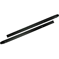 51209-01 Windshield Channel Header - Black, Steel, Direct Fit, Set of 2