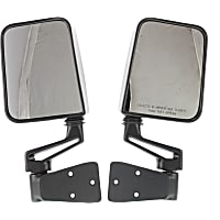 51262-01 Driver and Passenger Side Mirror, Non-Folding, Non-Heated, Black, Without Auto-Dimming, Without Blind Spot Feature, Without Signal Light, Without Memory