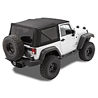 79846-17 Soft Top - Without Frame (Requires Factory Frame) Black twill