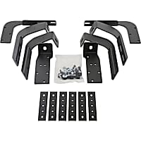 DZ15315 Running Board Mounting Kit - Powdercoated Textured Black, Steel, Direct Fit, Kit