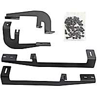 DZ16224 Running Board Mounting Kit - Powdercoated Textured Black, Steel, Direct Fit, Kit