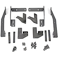 DZ16241 Running Board Mounting Kit - Powdercoated Textured Black, Steel, Direct Fit, Kit