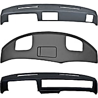 256-15303 Dash Cover, Gray, Molded; Overlay Over Factory Dash