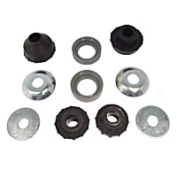 TD615W Radius Arm Bushing - Black, Steel, Plastic, Rubber, Direct Fit, Sold individually