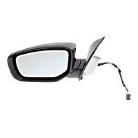 Driver Side Mirror, Power, Manual Folding, Non-Heated, Paintable, No Signal Light, No Memory, No Puddle Light, No Auto-Dimming, No Blind Spot Feature