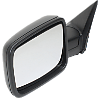 Driver Side Mirror, Power, Manual Folding, Heated, Textured Black, Without Signal Light, Memory, Puddle Light, Auto-Dimming, and Blind Spot Feature, For Models Without Towing Package