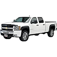 751194 Front and Rear, Driver and Passenger Side Fender Flares, Lightly Textured Black Rugged Look Series