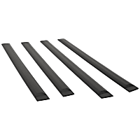 951674 Side Molding - Black, ABS Plastic, Direct Fit, Set of 4