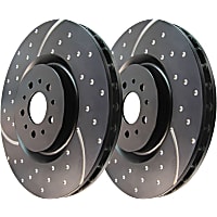 GD7515 Front Brake Disc, Cross-drilled and Slotted, GD Sport Series