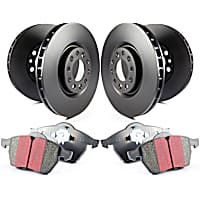 S20K1013 Front and Rear Brake Disc and Pad Kit, Plain Surface 5 Lugs Aramid Fiber S20 Ultimax2 Pad and RK Premium Rotors