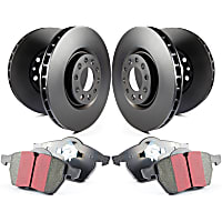 S20K1606 Front and Rear Brake Disc and Pad Kit, Plain Surface 5 Lugs Aramid Fiber S20 Ultimax2 Pad and RK Premium Rotors