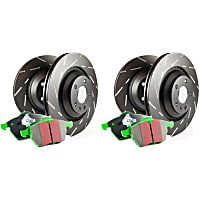 S20K2040 Front and Rear Brake Disc and Pad Kit, Plain Surface 5 Lugs Aramid Fiber S20 Ultimax2 Pad and RK Premium Rotors
