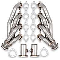 11576FLT Headers Shorty, Polished, Made of Stainless Steel