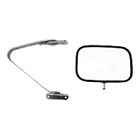 Driver Side Mirror, Non-Towing, Manual Adjust, Manual Folding, Non-Heated, Polished, Without Signal Light, Without memory, Without Puddle Light, Without Auto-Dimming, Without Blind Spot Feature