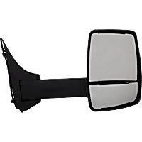 4-bolt mount, Passenger Side Towing Mirror, Manual Adjust, Non-Heated, Manual Folding, Textured Black, No Signal Light, No Memory, No Puddle Light, No Auto-Dimming, No Blind Spot Feature