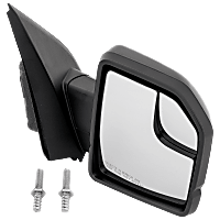 Passenger Side Mirror, Non-Towing, Power, Manual Folding, Non-Heated, Textured Black, Raptor/XL/XLT Models, Without Signal Light, Without Puddle Light, With Blind Spot Glass
