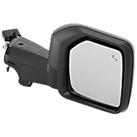 Passenger Side Mirror, Power, Heated, Manual Folding, Textured Black, No Signal Light, No Memory, No Puddle Light, No Auto-Dimming, With Blind Spot Detection in Glass