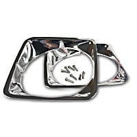 0849-059 S Headlight Bezel - Chrome, Steel, Direct Fit, Sold individually