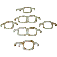 MS9275B Exhaust Manifold Gasket - Compressed fiber laminate, Direct Fit, Set of 6
