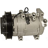 158335 A/C Compressor, With Clutch, 6-Groove Pulley, 4-Seasons OE Replacement