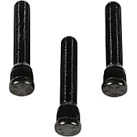 4311 Competition Wheel Stud, Press-In, 1/2-20 x 2-7/8 In. Long, Stud Knurl Dia. .660 In. Hole Dia..641 In. Grade-8 Steel, Black Oxide Finish, Set Of 10.
