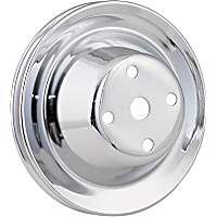4974 Chrome Series Water Pump Pulley - Chrome, Steel, Direct Fit, Sold individually