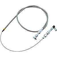 5659 Braided Stainless Throttle Cable, 36 Inch Long Cable Wrapped with a 24 Inch Stainless Steel Braided Sleeve.