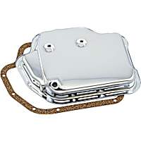 9762 Transmission Pan - Chrome, Steel, Stock Depth, Direct Fit, Sold individually