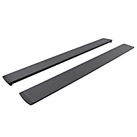 20443587PC Running Boards, Textured Black, Aluminum, Crew Cab Pickup, FULL HYBRID EV-GAS (FHEV)/GAS, E-BOARD E1 Electric Series