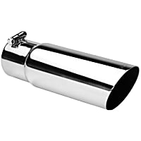 500392 Exhaust Tip - Polished, Stainless Steel, Single, Universal, Sold individually