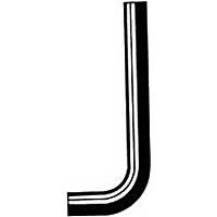 19059 Heater Hose - Black, Rubber, Direct Fit, Sold individually
