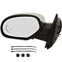 Driver Side Mirror, Power Adjust, Heated, Power Folding, Chrome, In-glass Signal Light, With Memory, With Puddle Light, No Auto-Dimming, With Blind Spot Detection in Glass