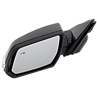 Driver Side Mirror, Power, Heated, Manual Folding, Paintable, In-housing Signal Light, No Memory, No Puddle Light, No Auto-Dimming, With Blind Spot Light in Glass