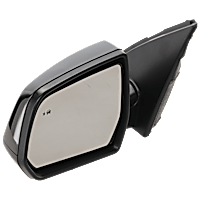 Driver Side Mirror, Power Adjust, Heated, Manual Folding, Paintable, No Signal Light, With Memory, No Puddle Light, No Auto-Dimming, With Blind Spot Detection in Glass