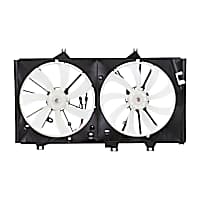 Radiator Fan 6 Cyl 3.5L, Radiator and Condenser Complete Assembly, Dual fan