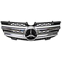 164-880-01-85 9776 Center Genuine Mercedes Benz Grille Silver