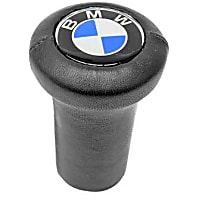 Genuine BMW Shift Knob Leather with BMW Logo Round Style (Screw-on Type) - Replaces OE Number 25-11-1-203-074