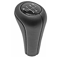 Genuine BMW Shift Knob Leather with 5-Speed Emblem (Push on Type) - Replaces OE Number 25-11-7-500-299