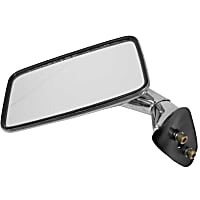 911-731-013-10 Driver Side Genuine Porsche Mirror, Non-Heated, Manual Folding, Chrome, No Signal Light, No Puddle Light, No Blind Spot Feature