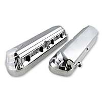 241-186 Universal, Holley 2-Piece Ford Style Valve Cover - Gen III/IV GM LS, Coil-Mount Base & Integrated Coil Cover - Cast Alum. Polished