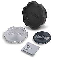 241-224 Billet Series Oil Filler Cap - Black, Plastic with billet aluminum center, Direct Fit, Sold Individually