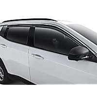2884016 Front and Rear, Driver and Passenger Side Window Visor, Smoke With Chrome Trim