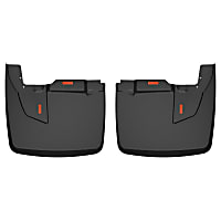 59071 Rear, Driver and Passenger Side Mud Flaps, Black, Thermoplastic, Mud Guards Series